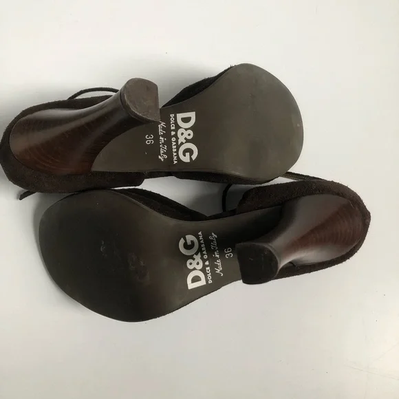 Vintage Dolce & Gabbana Peep Toe Sandals with Ankle Strap - Picture 8 of 8